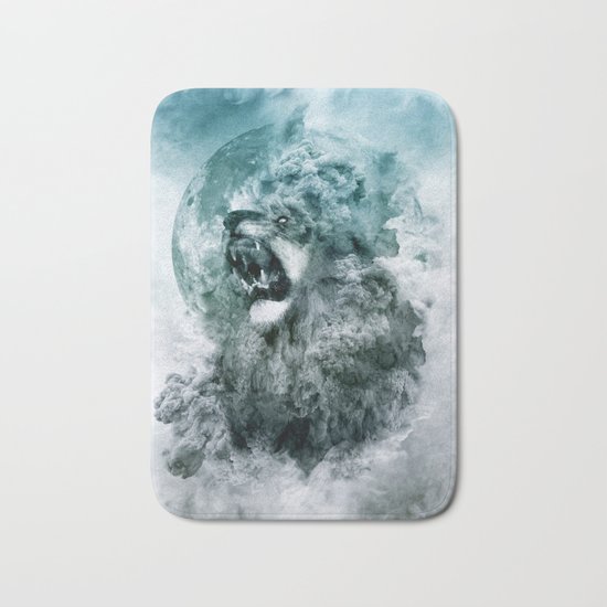 Lion Blue Bath Mat