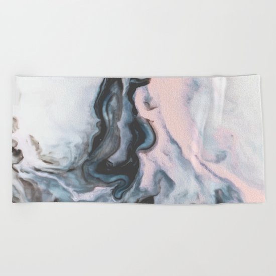 Modern marble 01 Beach Towel
