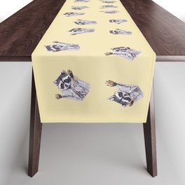 Playful Dancing Raccoons Edition 6 Table Runner