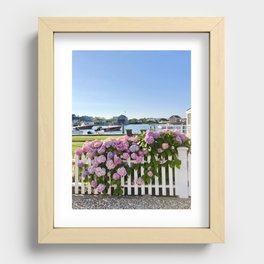 Nantucket Hydrangea Harbor Recessed Framed Print