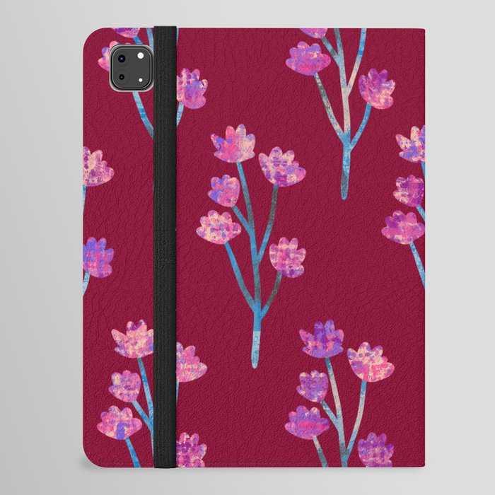 Magic forest. Seamless pattern with flowers, berries and leaves. Hand drawn background. Botanic. iPad Folio Case