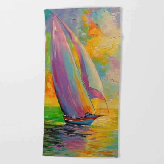 A fresh breeze Beach Towel