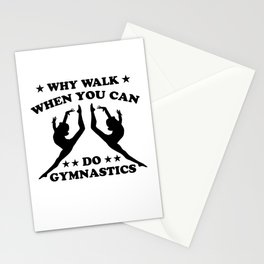 Gymnastics Saying Art Gymnastics Gymnast Stationery Cards