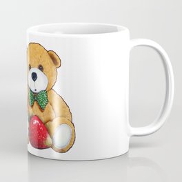 Teddy Bear With Strawberries, Illustration Coffee Mug
