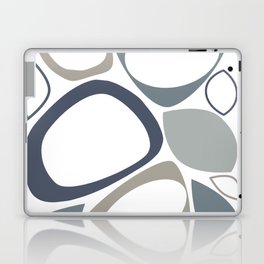Mid Century Modern Abstract 8 Blue, Grey and Beige Laptop Skin