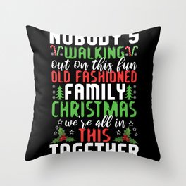 December 2021 Winter Fun Family Christmas Throw Pillow