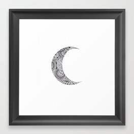 Crescent Mandala Moon 2 Framed Art Print
