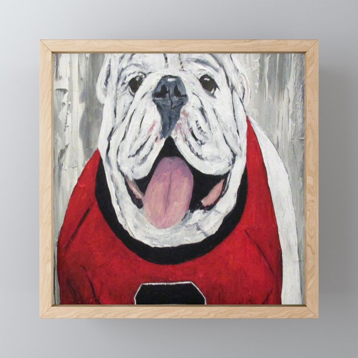 UGA Bulldog Framed Mini Art Print