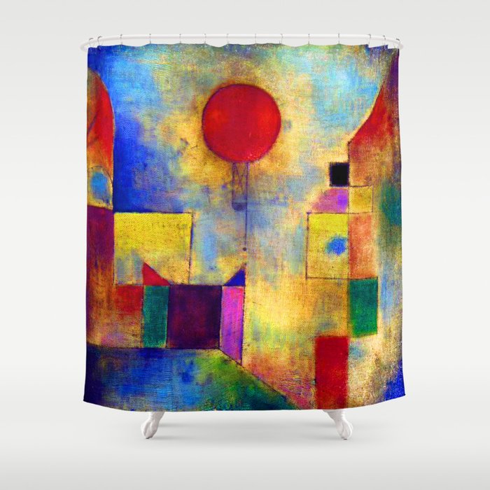 Paul Klee Red Balloon Shower Curtain