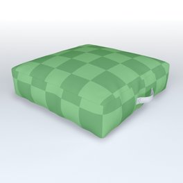 Green Apple Check Outdoor Floor Cushion