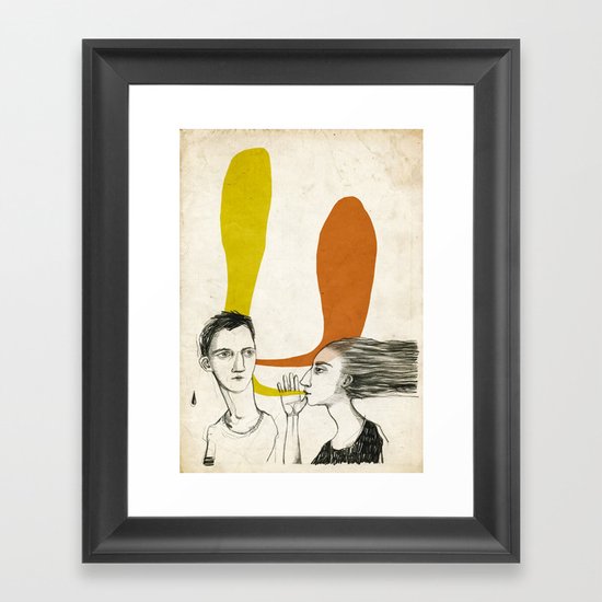 the day she spoke Framed Art Print