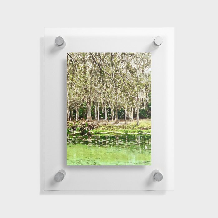 By the Springs Beyond the Trees Floating Acrylic Print