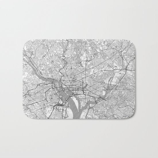 Washington Map Line Bath Mat