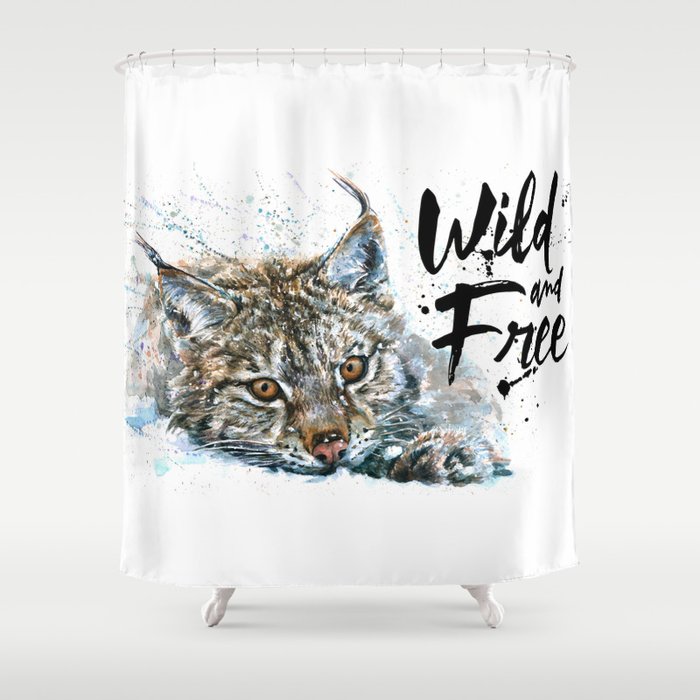 Lynx Wild and Free Shower Curtain