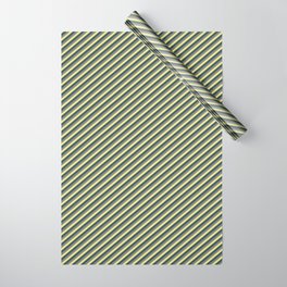 [ Thumbnail: Gray, Tan, and Dark Slate Gray Colored Lines/Stripes Pattern Wrapping Paper ]