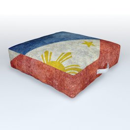 Philippines Grungy flag Outdoor Floor Cushion