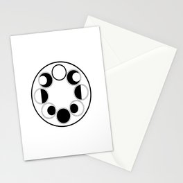 Moon Phase Circle Stationery Cards