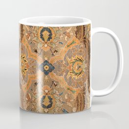 Antique Distressed Floral and Palm Leaves Mug