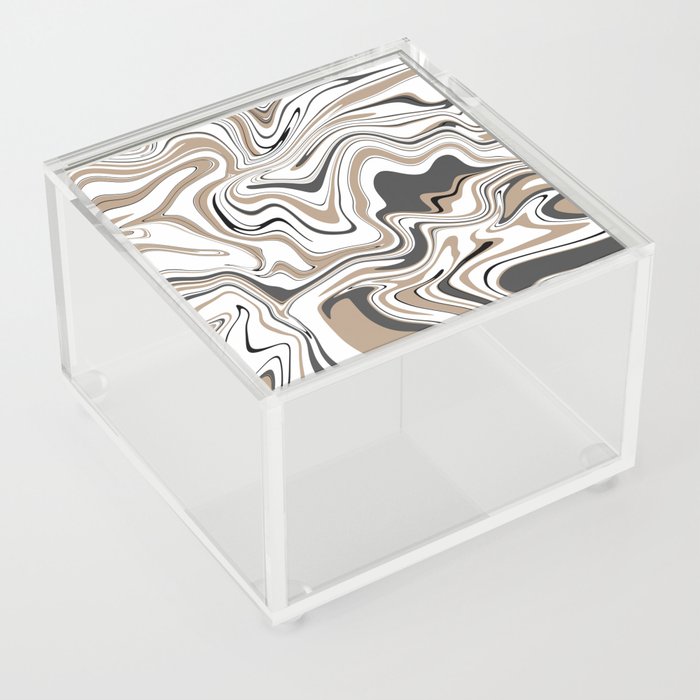 Simple natural balanced marble design Acrylic Box