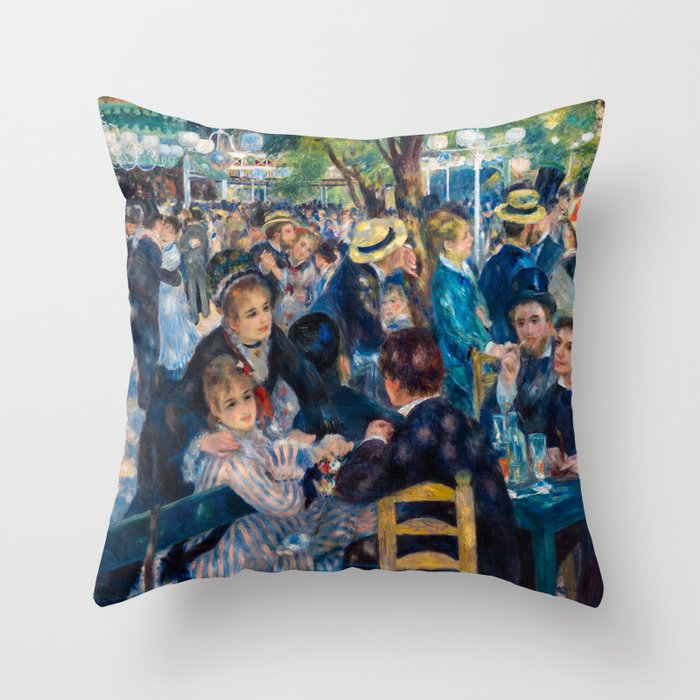 Auguste Renoir - Dance at Le Moulin de la Galette Throw Pillow