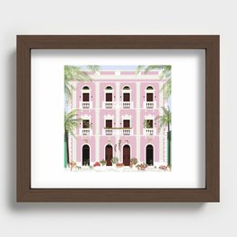 Puerto Rico Pink House Recessed Framed Print