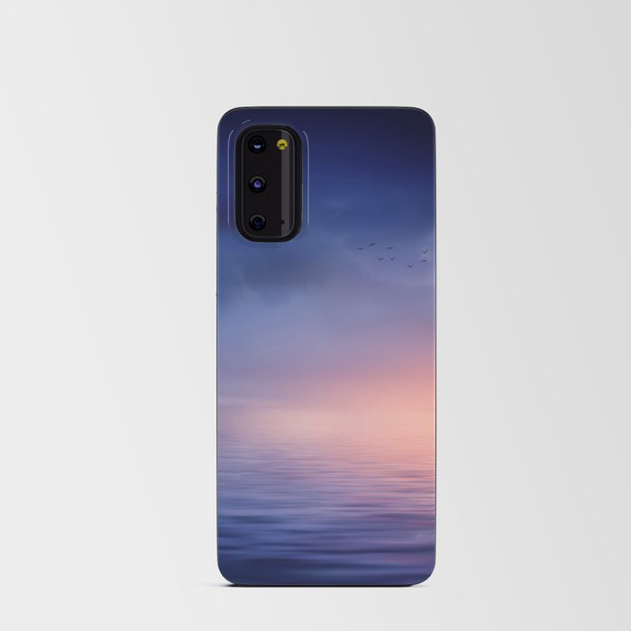 Baloon at sunset on the ocean Android Card Case