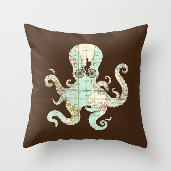 All Around The World Throw Pillow