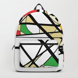 Urban Abstract II Backpack | Abstract, Moviment, Trafficlight, Cool, Lightpole, Digital, Green, Geometric, City, Yellow 