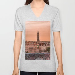 Brussels Square Belgium V Neck T Shirt