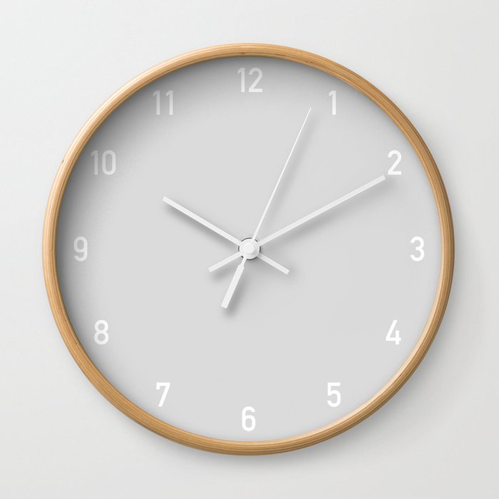 Numbers Clock - Silver Wall Clock