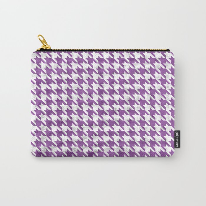 Light Violet Classic houndstooth pattern Carry-All Pouch