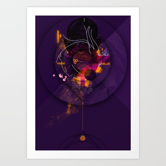 Spiral Geometric Dominance Art Print