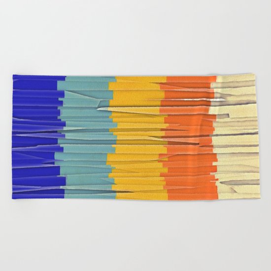 Shredded Stripes Beach Towel