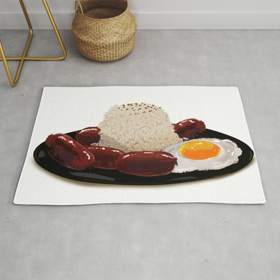 Longsilog Pork Longganisa Egg Fried Rice Filipino Food Rug By Liliideas Society6