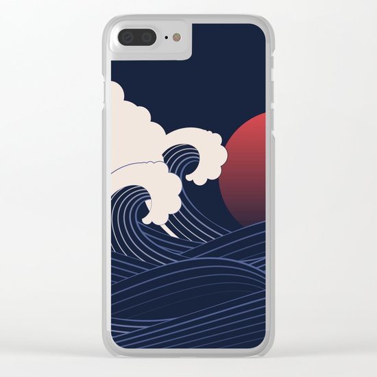 Japanese Sunset Clear iPhone Case