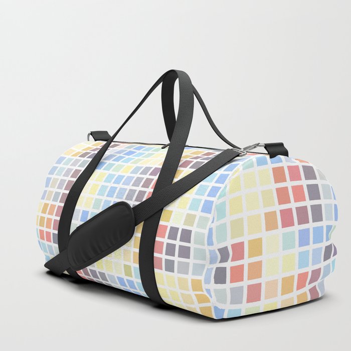 Pastel Beach Tones Tiles Pattern Duffle Bag