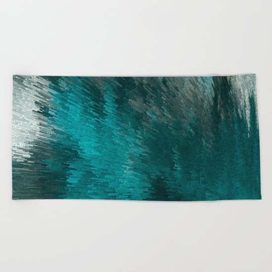 Cubes and lights Beach Towel