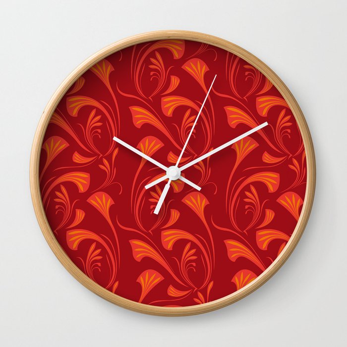 Art Nouveau Fans Wall Clock