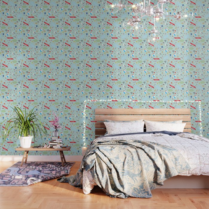 Wallpaper Beachy Things Wallpaper By Manateedesignsco Society6 Desktop Wallpaper