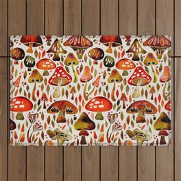 Mushroom Magic – Autumn Palette Outdoor Rug