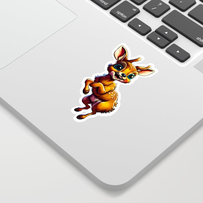 Happy Deer cartoon Sticker