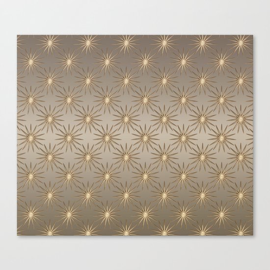 elegant shimmering golden Star pattern Canvas Print