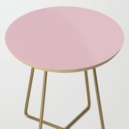Pastel Cerise Rose Pink Solid Color Pairs PPG Love In A Mist PPG1050-3 - All One Single Hue Colour Side Table