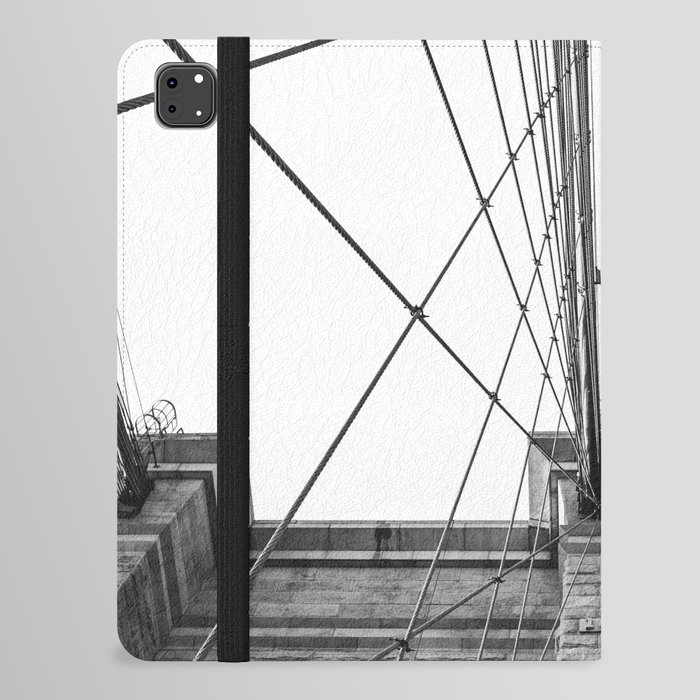 Brooklyn Bridge NYC | Black and White Photography | Minimalist iPad Folio Case