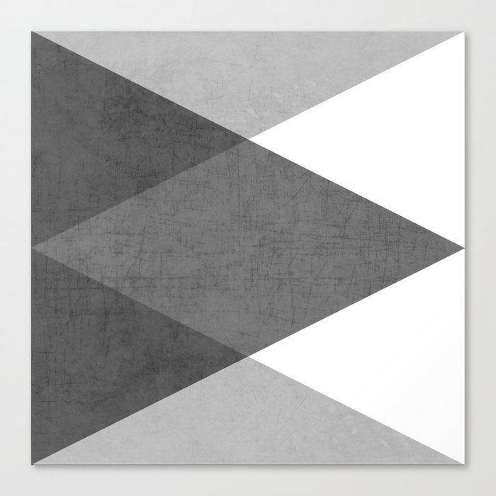 black and white triangles Canvas Print
