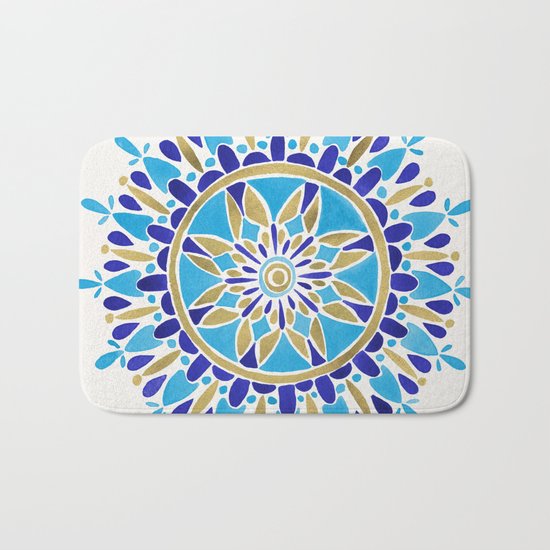Royal Blue Mandala Bath Mat