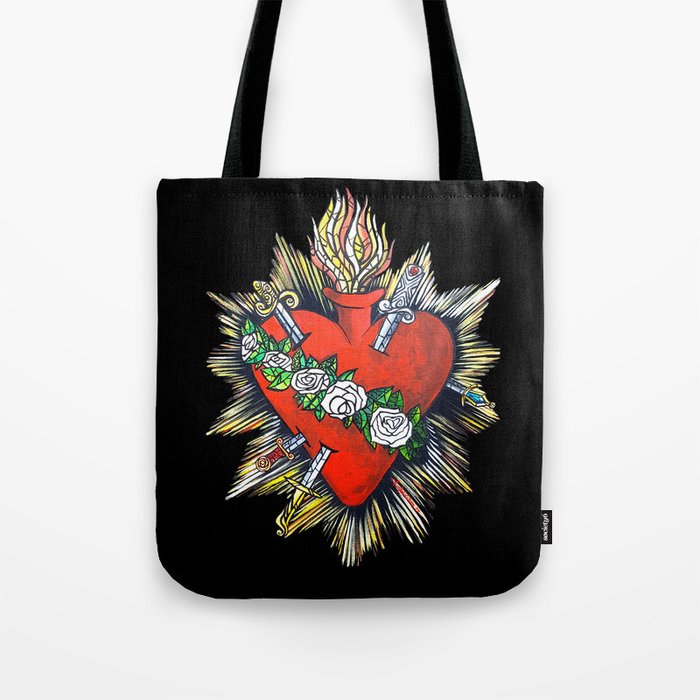 Sacred Heart Sagrado Corazon Tote Bag