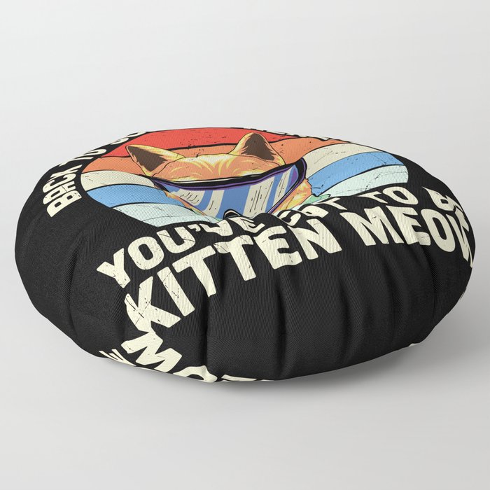 Back To School Already Funny Cat Floor Pillow