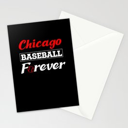 Chicago Baseball Forever for Baseball Fans Stationery Card