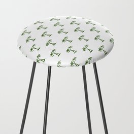 Green Palm Trees Pattern Counter Stool